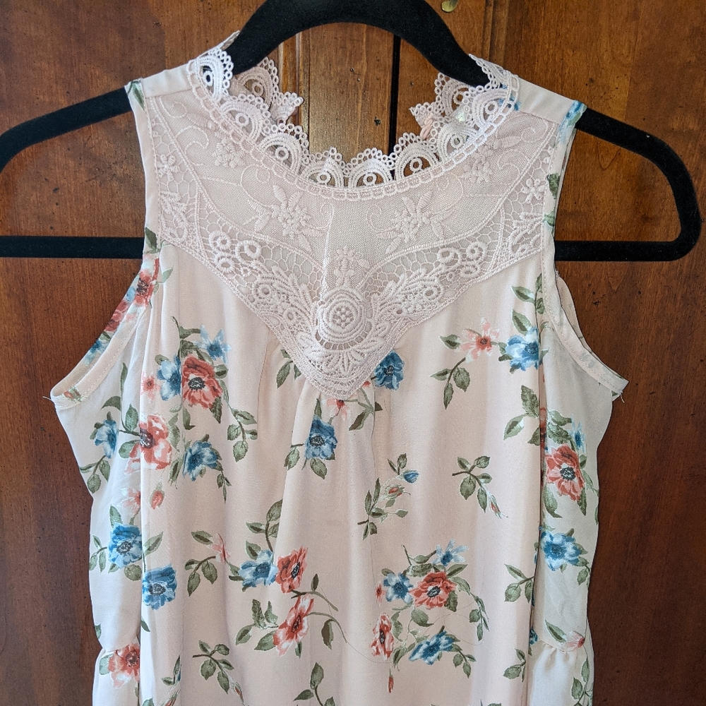 Girls pink lace top
